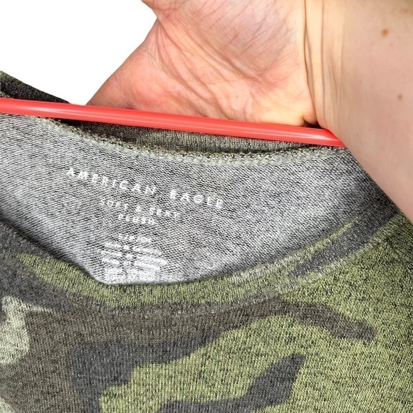 American Eagle Super Soft and Sexy Plush Casual Camo Long Sleeve Top Size Small - Picture 6 of 14